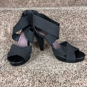 Madden Girl Crisscross Bandage Zipper Back Heels